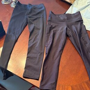 Athleta Black and Dark Gray Leggings